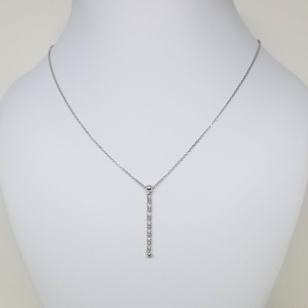 Sterling Silver Necklace Swarovski Drop Pendant